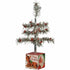 Primitive/ Retro 13" Vintage Silver Tinsel Christmas Tree on Box - The Primitive Pineapple Collection