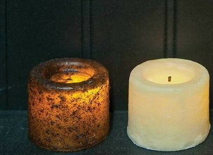 Primitive Grubby Ivory Votive Tealight Farmhouse/Country - Switch 3pc - The Primitive Pineapple Collection