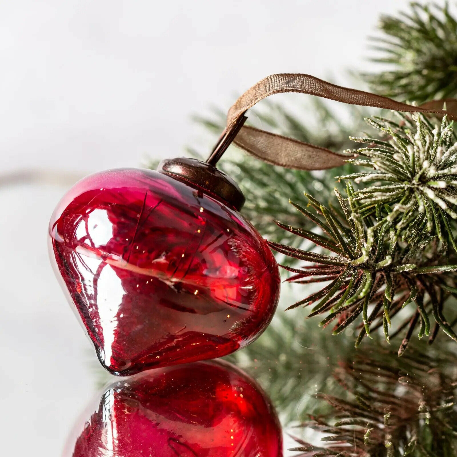 Christmas Handmade 2” Medium Glass Lantern Ornament Christmas Bauble PREORDER - The Primitive Pineapple Collection