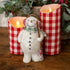 Christmas Ragon House 6" Red Broom Snowman w Holiday Earmuffs - The Primitive Pineapple Collection