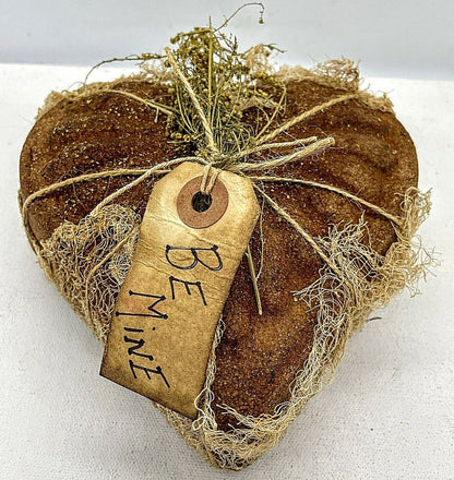 Primitive Colonial Heart Shaped Pantry Cake Cheesecloth choice of Scent - The Primitive Pineapple Collection