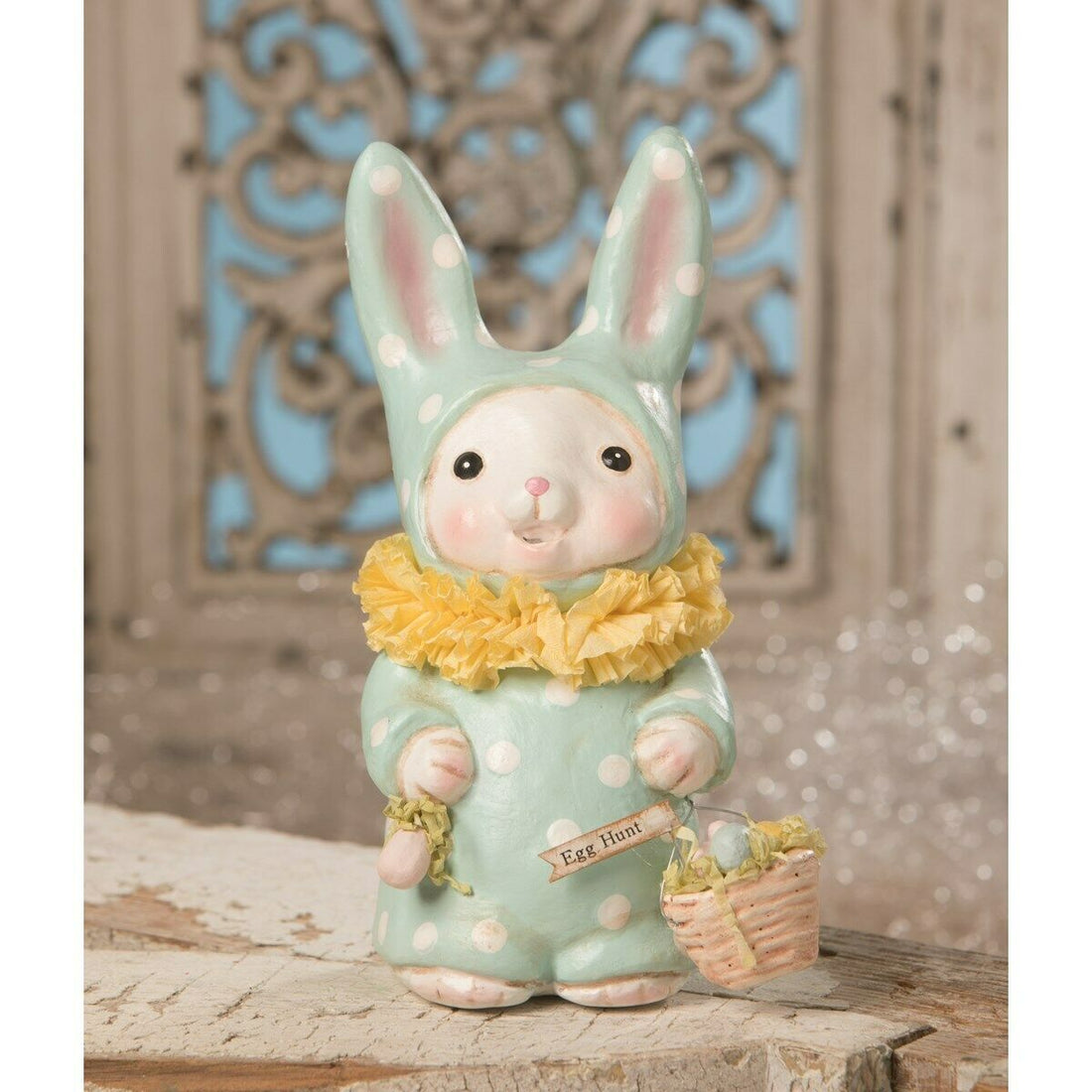 Bethany Lowe Spring Easter Blue Bunny MA0401 Michelle Allen - The Primitive Pineapple Collection