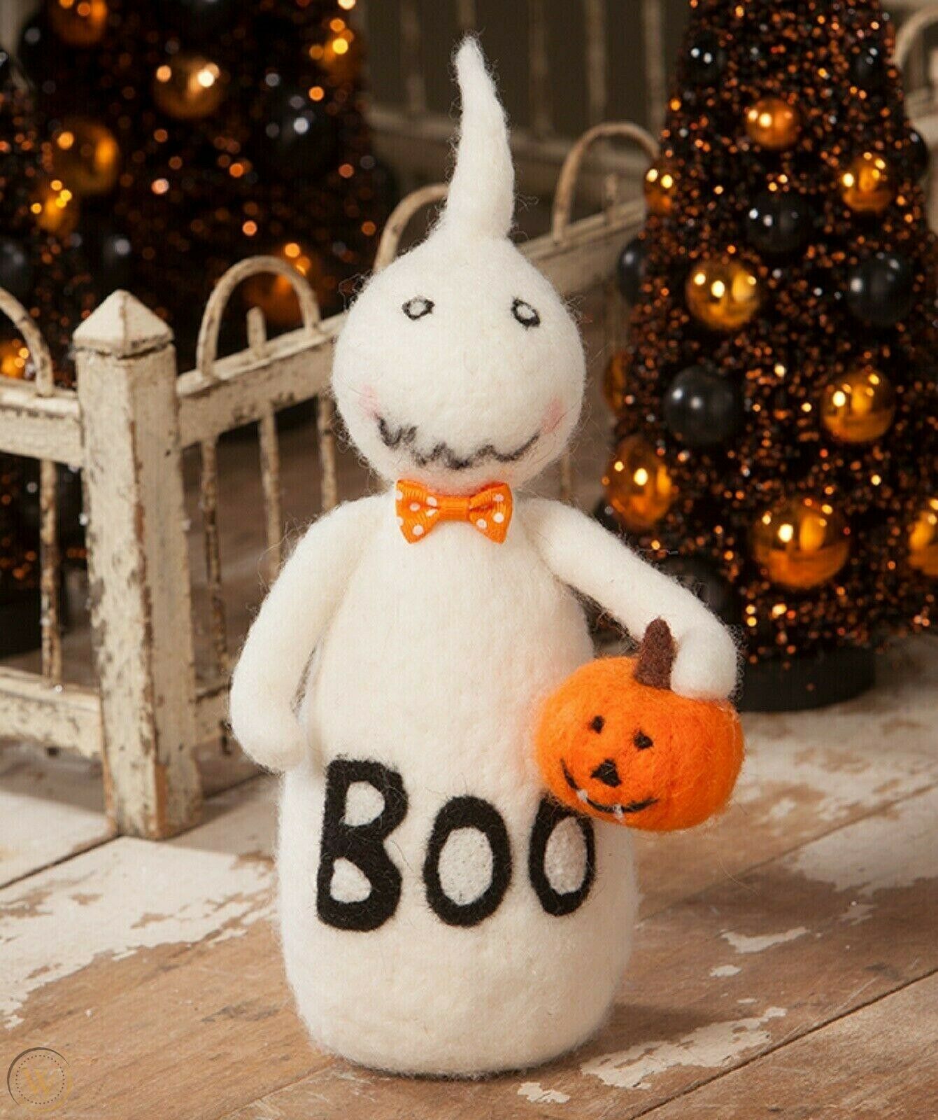 Bethany Lowe Halloween Boo the Ghost Wool Felt LM8165