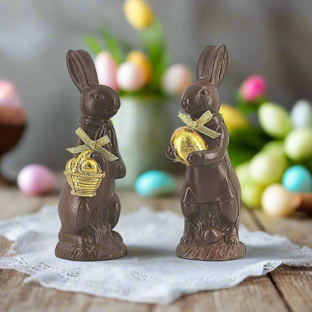 Spring Easter Chocolate Easter Rabbit Figure Tall 2 Styles - The Primitive Pineapple Collection
