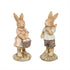 Farmhouse Spring 2 pc Easter Bunnies Boy and Girl w/ Basket Carrots - The Primitive Pineapple Collection