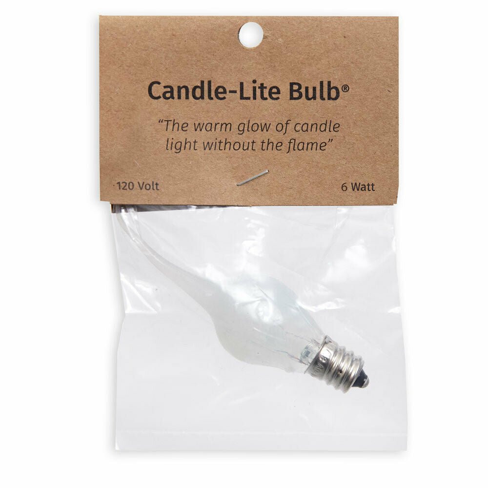 Primitive 6 Watt Large Silicone Dipped Candle-Lite Light Bulb Candelabra Socket - The Primitive Pineapple Collection