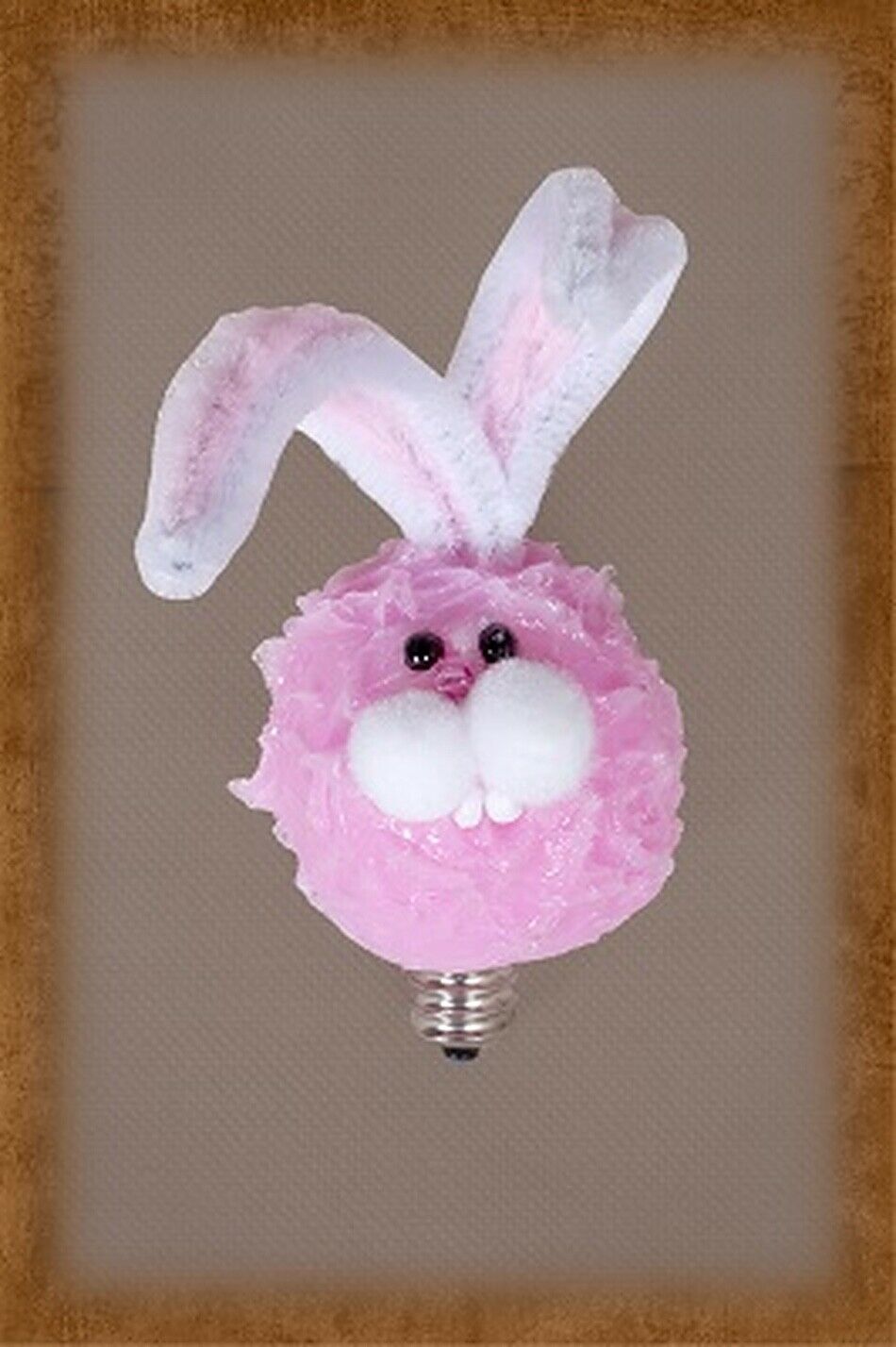 Spring Easter Whimsical Hand-dipped Pink Bunny Head Silicone Bulb Reusable - The Primitive Pineapple Collection