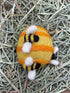 Primitive Folk Art Handmade Felted Bumble Beehive Ornament 2.5" - The Primitive Pineapple Collection