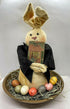 Primitive Farmhouse Spring Easter Peter Rabbit Doll with Coat 13" - The Primitive Pineapple Collection