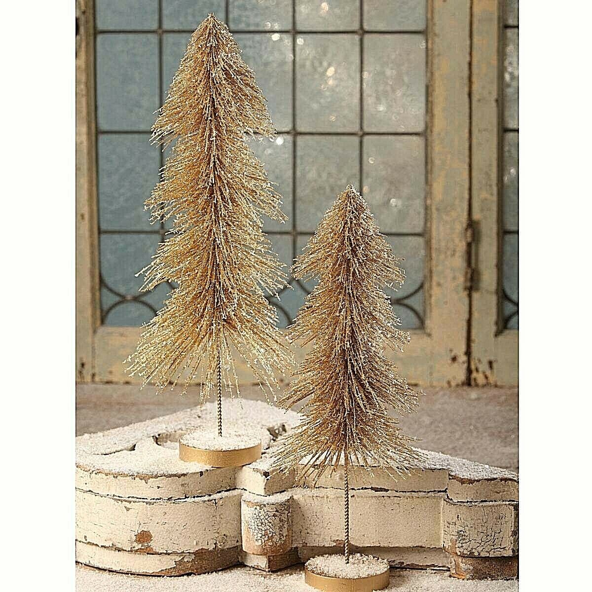 Bethany Lowe Peaceful Sisal Downswept Trees SN7482 - The Primitive Pineapple Collection