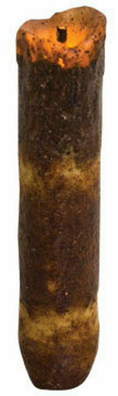 Farmhouse Primitive Drip Burnt Ivory Timer Candle 4&