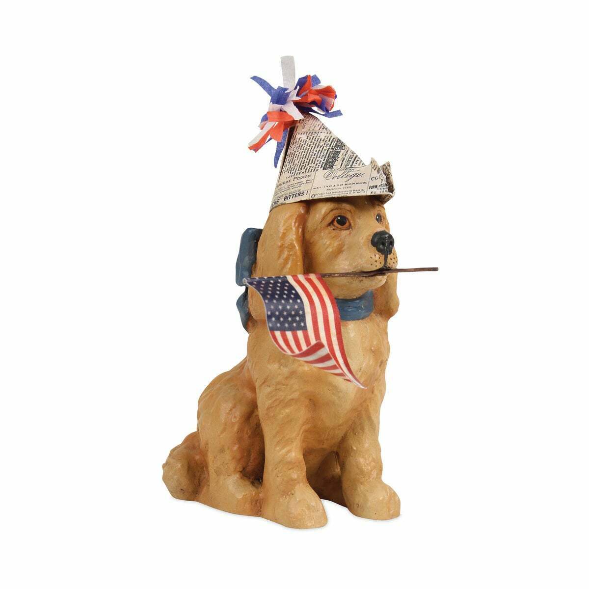 Bethany Lowe Patriotic Puppy 4th of July Flag TD6017 - The Primitive Pineapple Collection