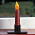 Primitive Country Farmhouse Grungy Battery Ol" Cranberry 4."5 Timer Taper Candle - The Primitive Pineapple Collection