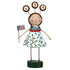Folk Art USA Girl l Patriotic Figurine 7.75" by Lori Mitchell 13309 - The Primitive Pineapple Collection