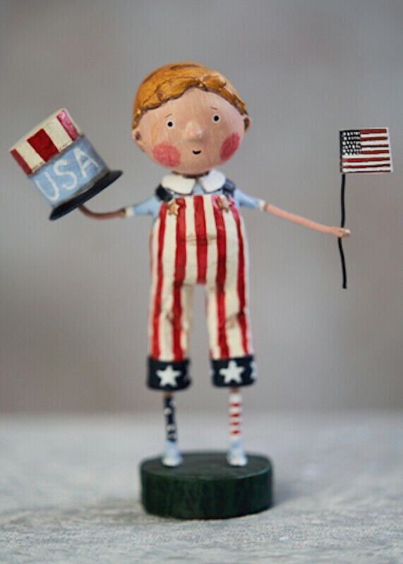 Folk Art Lori Mitchell Land that I Love Patriotic Collectible 6&quot; 11146 - The Primitive Pineapple Collection
