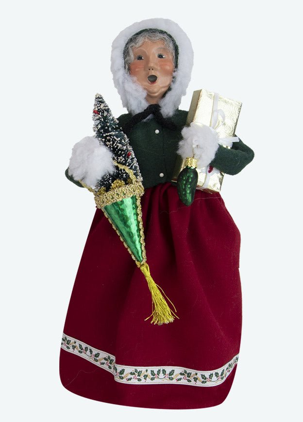 Primitive Colonial Byers Choice Christmas Mrs Santa Claus w/Ornaments 3231W - The Primitive Pineapple Collection