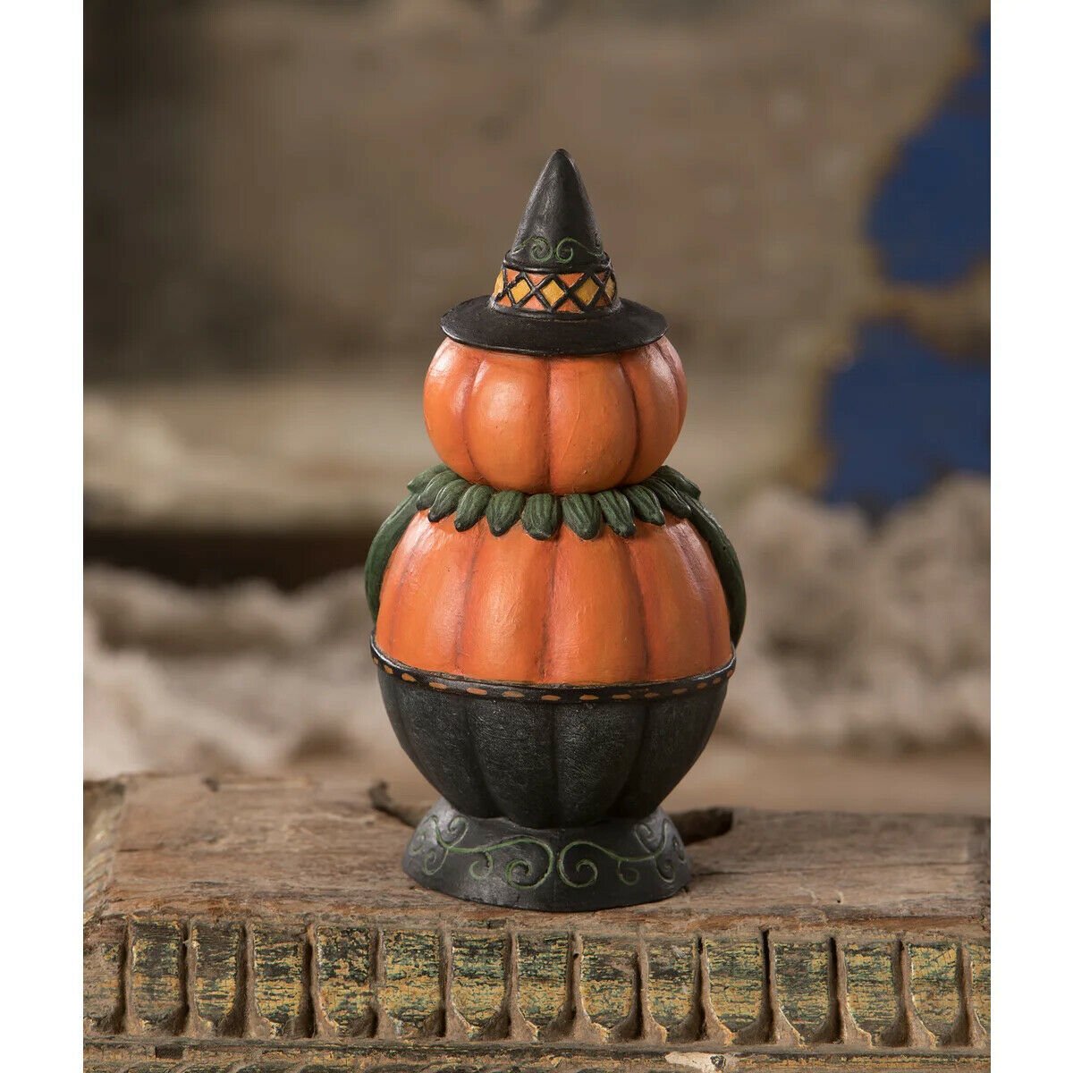 Bethany Lowe Halloween Pumpkin Pete Spooks Jar JP0382 - The Primitive Pineapple Collection