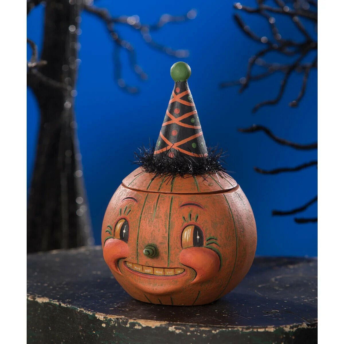 Bethany Lowe Jackie Orange-O-Ween Pumpkin Halloween Johanna Parker JP9239 - The Primitive Pineapple Collection