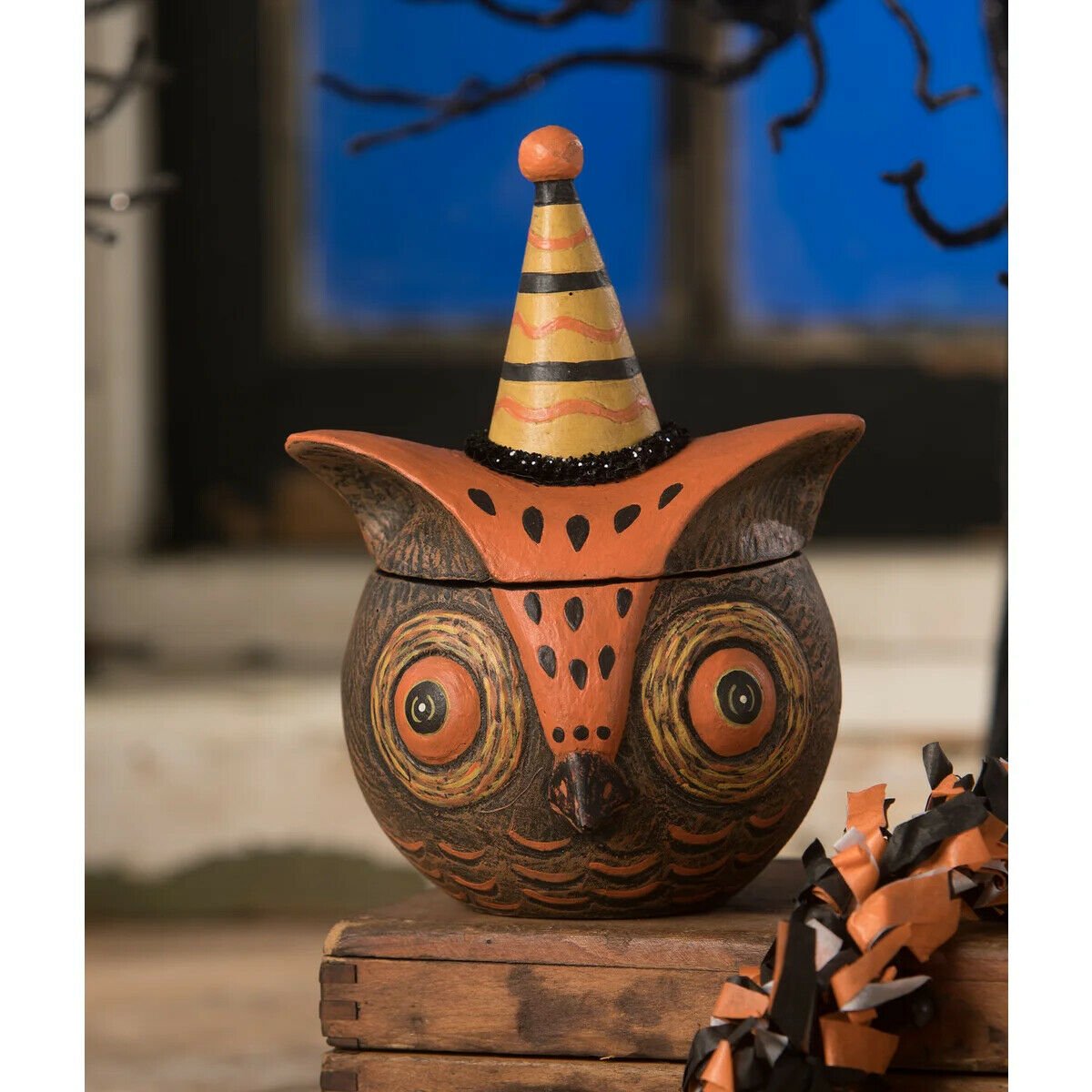 Bethany Lowe Halloween Spooky Owlfonzo JP9242 Johanna Parker - The Primitive Pineapple Collection