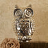 Primitive Farmhouse 6.25 Silver Glass Mercury Owl Figurine - The Primitive Pineapple Collection