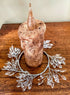 Holiday Wedding Acrylic Crystal Teardrop 3" Candle Ring Party Decor Centerpiece - The Primitive Pineapple Collection
