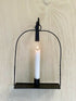 Primitive Early American Colonial Black Metal Hanging Taper Candle Holder 10.5" - The Primitive Pineapple Collection