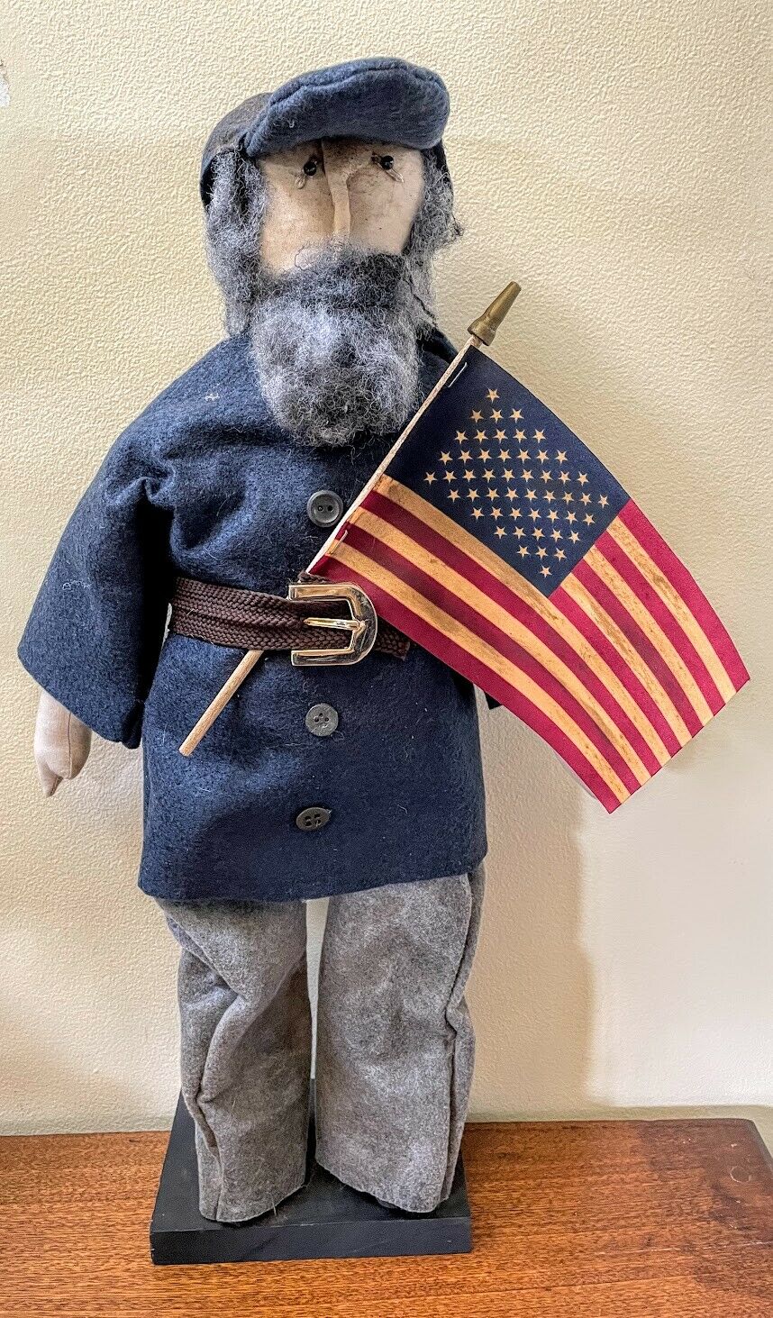 Primitive Early American Patriotic Americana Civil War Union Soldier Doll - The Primitive Pineapple Collection