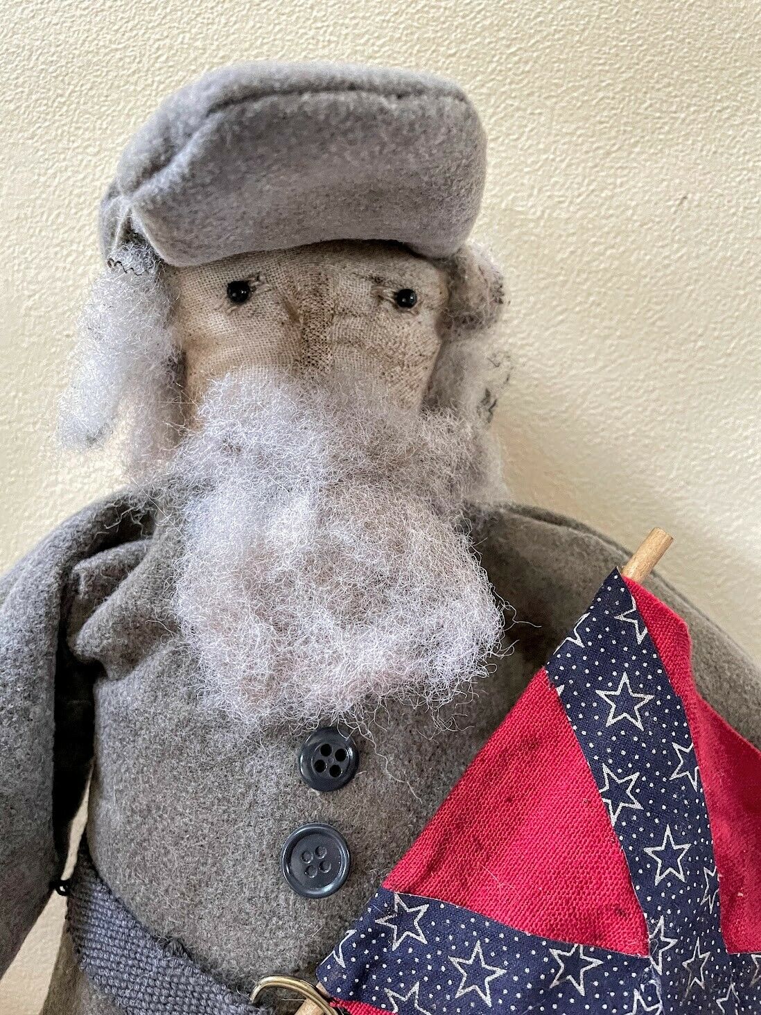 Primitive Americana Patriotic Americana Civil War Confederate Soldier Doll - The Primitive Pineapple Collection