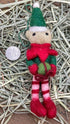 Primitive Folk Art Handmade Felted Wool Christmas Elf Ornaments - The Primitive Pineapple Collection