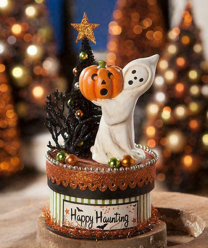 Bethany Lowe Halloween Happy Haunting Ghost On Box TL7812 - The Primitive Pineapple Collection