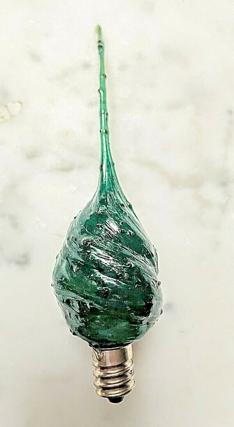 Primitive/Country Handcrafted Silicone Dipped Green 4 watt Light Bulb - The Primitive Pineapple Collection