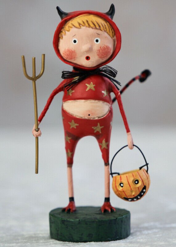 ESC Folk art Collectable Halloween Lil Devil Lori Mitchell 11105 - The Primitive Pineapple Collection