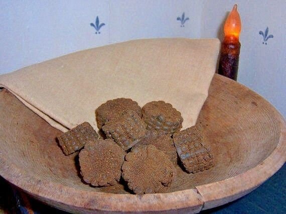 New primitive/country scented handmade blackened beeswax corn cob niblets 12pc - The Primitive Pineapple Collection