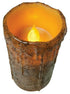 Primitive burnt mustard battery pillar candle 3 "x 6" flickering farmhouse - The Primitive Pineapple Collection