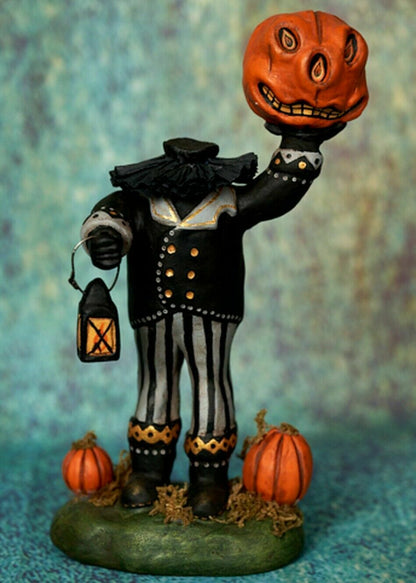 ESC Headless Horseman 24141 Chuck McClenning Pumpkin Halloween Folk Art - The Primitive Pineapple Collection