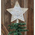 Primitive Christmas Whitewashed Punched Tin 9" Star - The Primitive Pineapple Collection