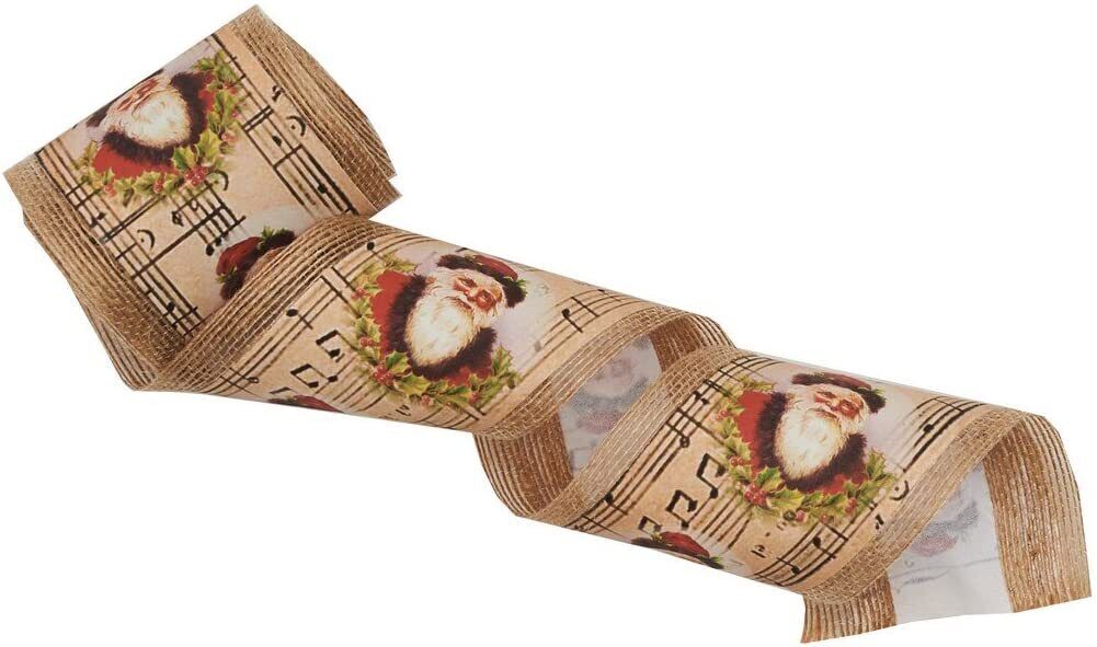 Christmas Tree Victorian Reproduction Gold Santa Garland 3 feet - The Primitive Pineapple Collection