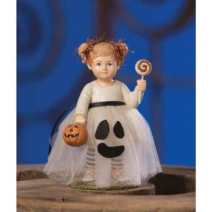 Bethany Lowe Halloween Little Boo Ghost Girl Trick or Treater TD8524 - The Primitive Pineapple Collection