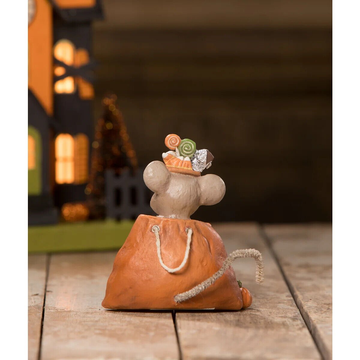 Bethany Lowe Halloween Nibble Mouse Pumpkin Figurine TD0060 - The Primitive Pineapple Collection