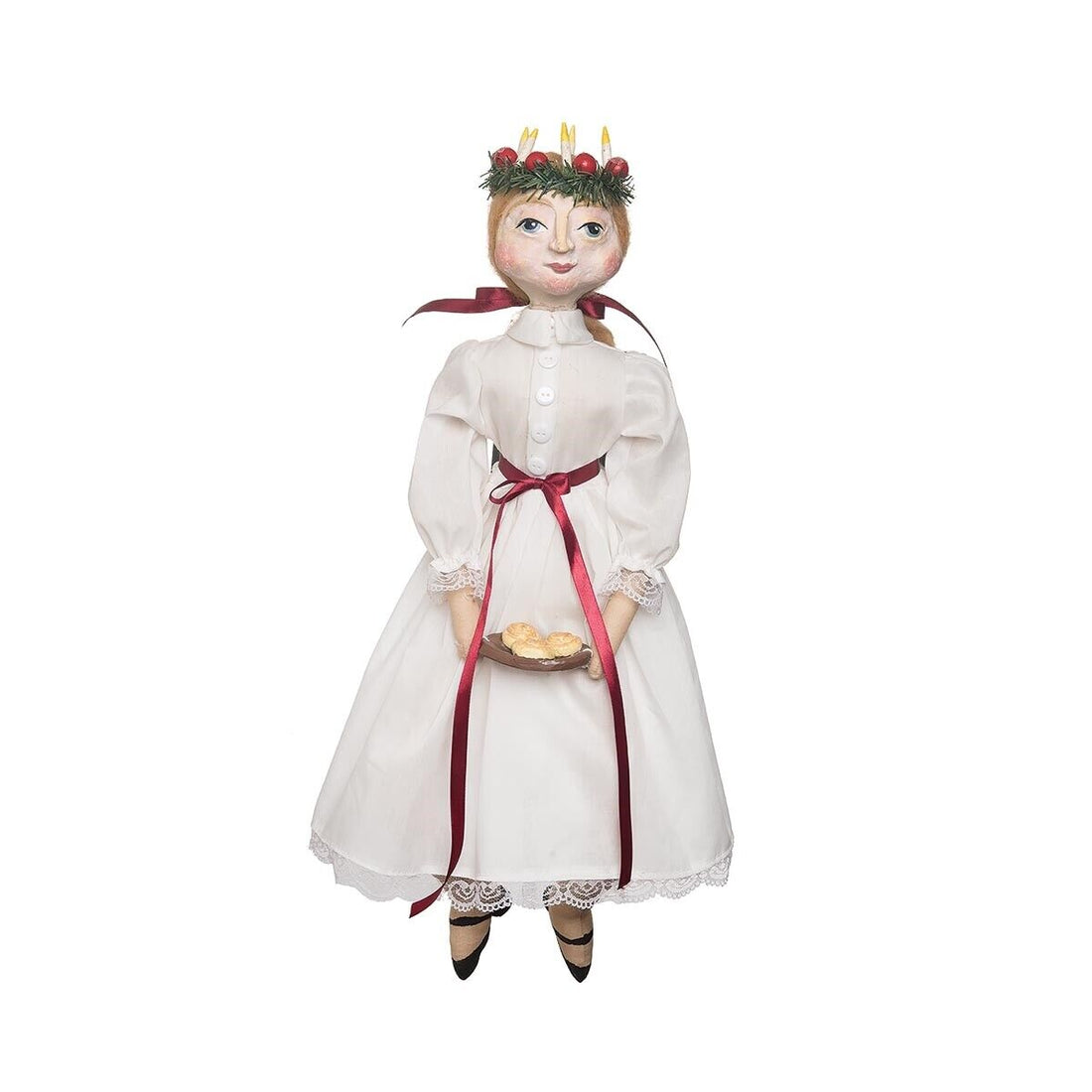 Gathered Tradition Christmas Kristin St Lucia Art Doll Florence Lea 22" - The Primitive Pineapple Collection