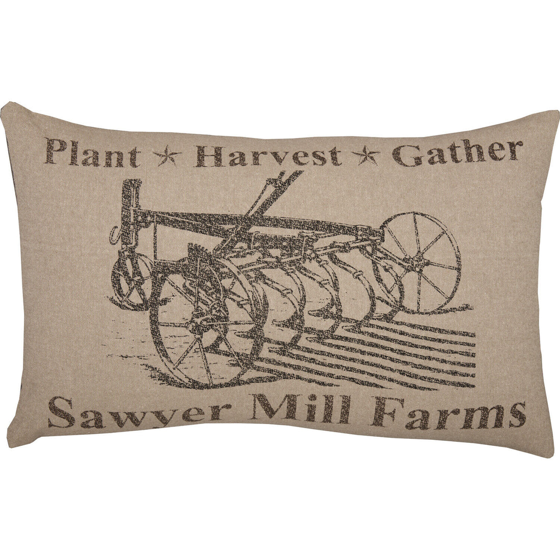 Primitive Farmhouse 14&quot;x22&quot; Plow Pillow Tan Fall Autumn Sawyer Mill - The Primitive Pineapple Collection