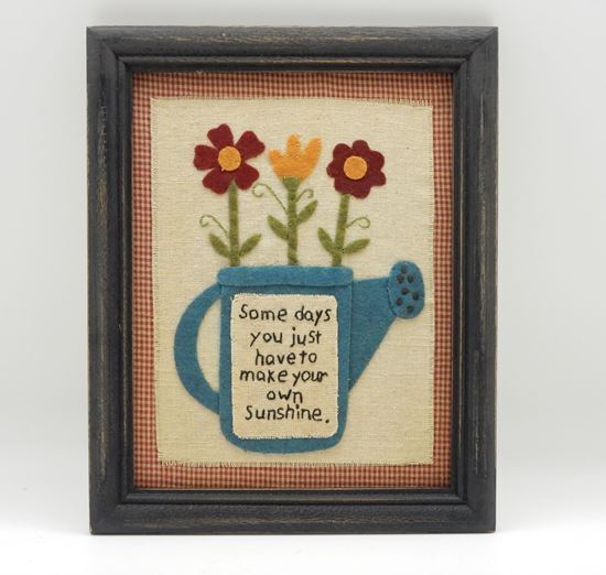 Primitive/Country Stitchery/Sampler Make your own Sunshine frame w/Glass - The Primitive Pineapple Collection