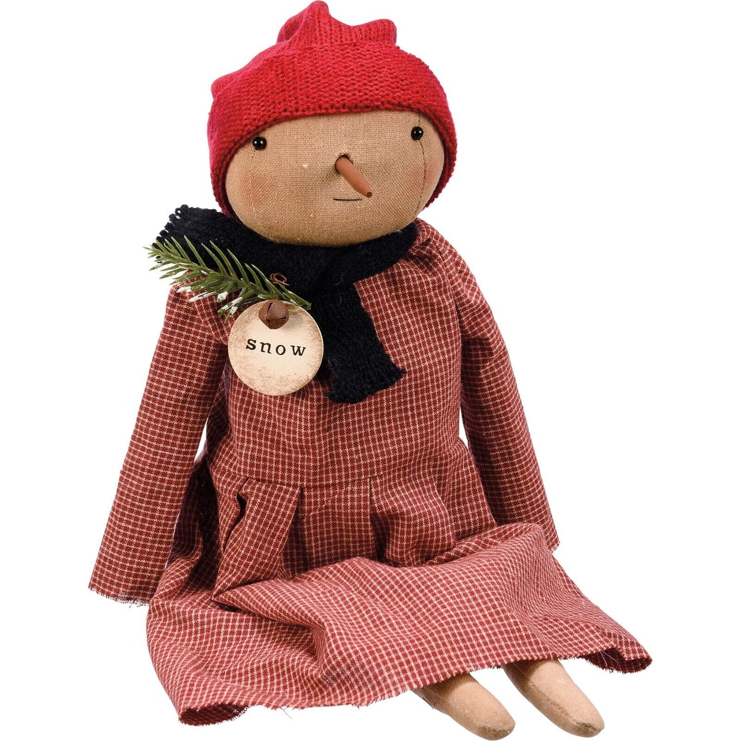 Primitive Country Christma Sierra Snow Girl Doll - The Primitive Pineapple Collection