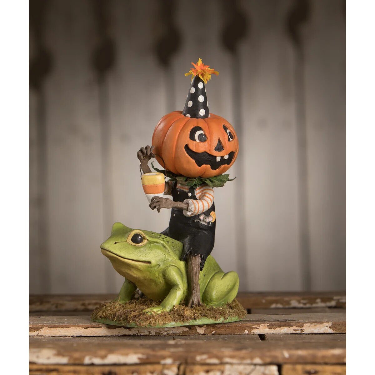 Bethany Lowe Halloween Tricky Beau Riding Frog TD1197 - The Primitive Pineapple Collection
