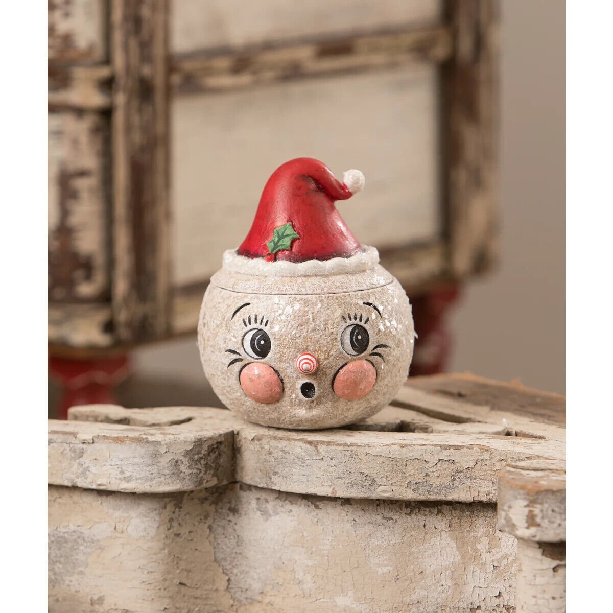 Bethany Lowe Christmas Ruby Flake JP1041 and Candy Stripe Pete JP1042 2 pc set - The Primitive Pineapple Collection