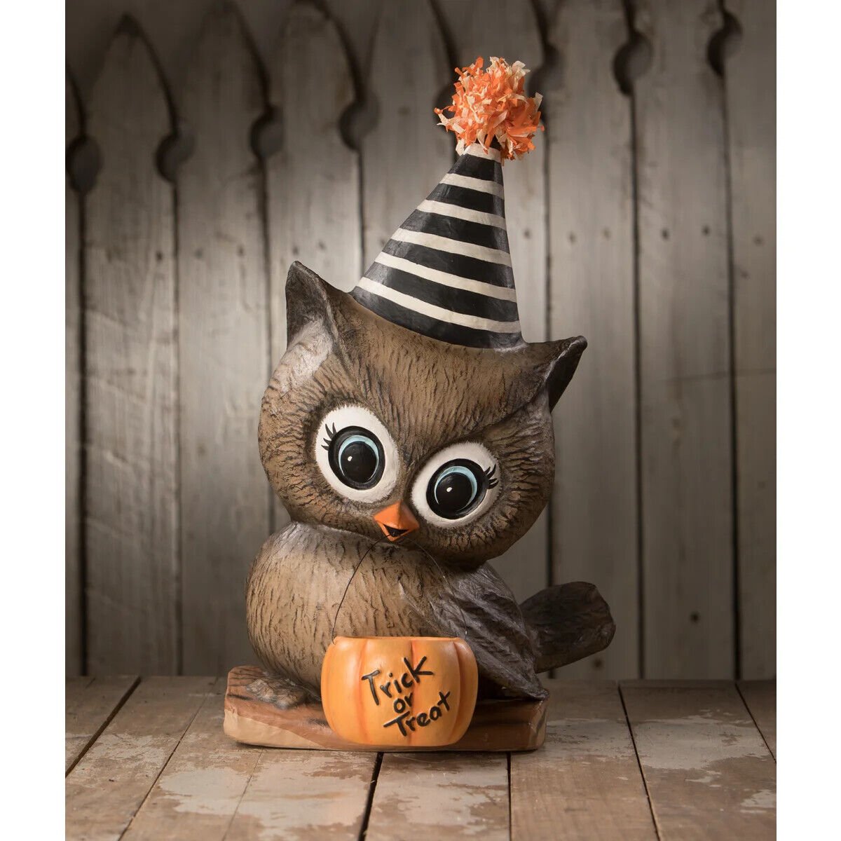 Bethany Lowe Halloween Hoot Owl Figurine TL1371 - The Primitive Pineapple Collection