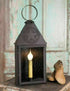 Primitive Punched Tin Star Half-Round Metal Electric Lantern - The Primitive Pineapple Collection