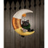 Bethany Lowe Halloween Party Kitty on Candy Corn Moon TD1193 15.75" - The Primitive Pineapple Collection