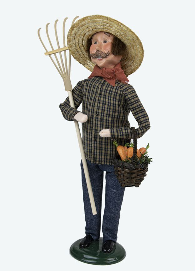 Byers Choice Carolers New 2022 Fall Man w/ Rake/Basket 4869M Authorized Dealer - The Primitive Pineapple Collection