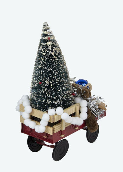 Colonial Byers’ Choice Christmas Wagon Bottle Brush Tree 6762 Authorized Dealer - The Primitive Pineapple Collection